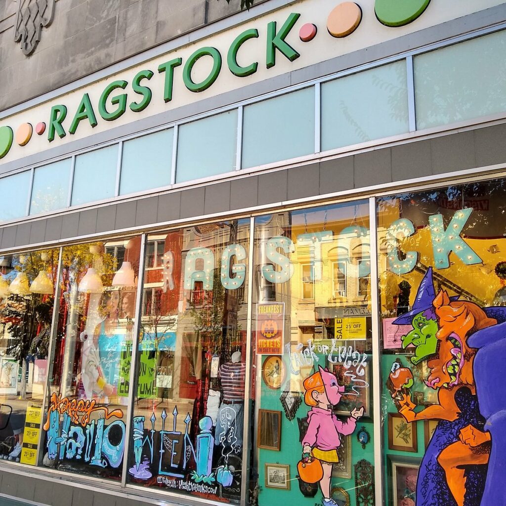 Photo of Ragstock's storefront in Madison, WI
