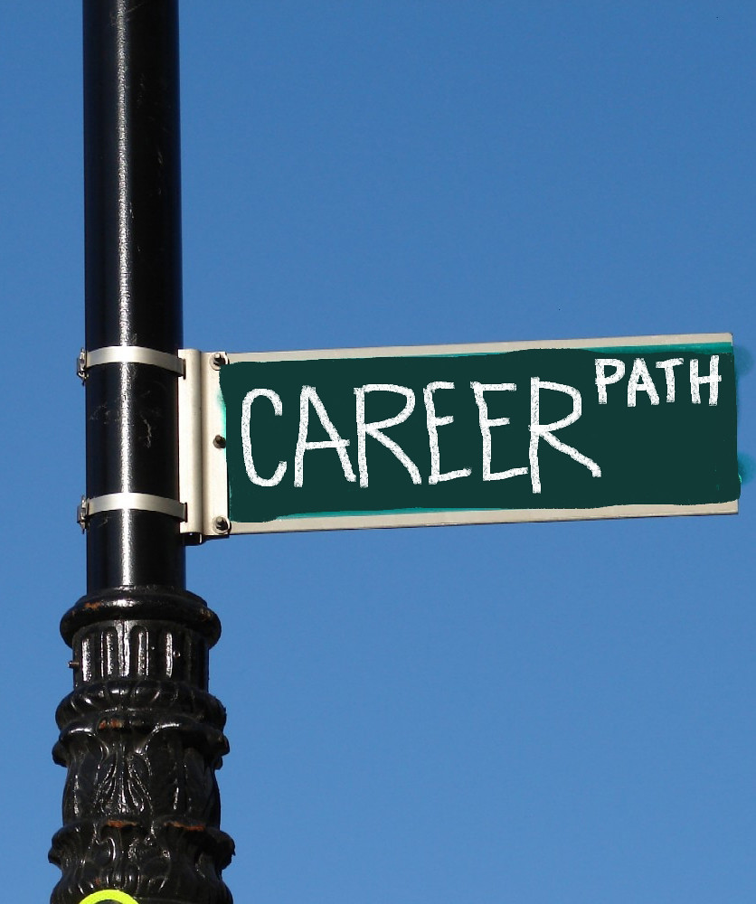 Street sign that reads Career Path